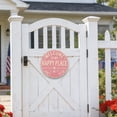 thumbnail image 2 of Decorative Door Sign "Welcome to My Happy Place" Funny Retro Metal Sign Round Wall Decor, 2 of 6