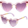 thumbnail image 1 of GFDYREE Lunettes de Soleil Cœur pour Femmes Rétro en Forme de Cœur pour Fête VL9604, 1 of 6