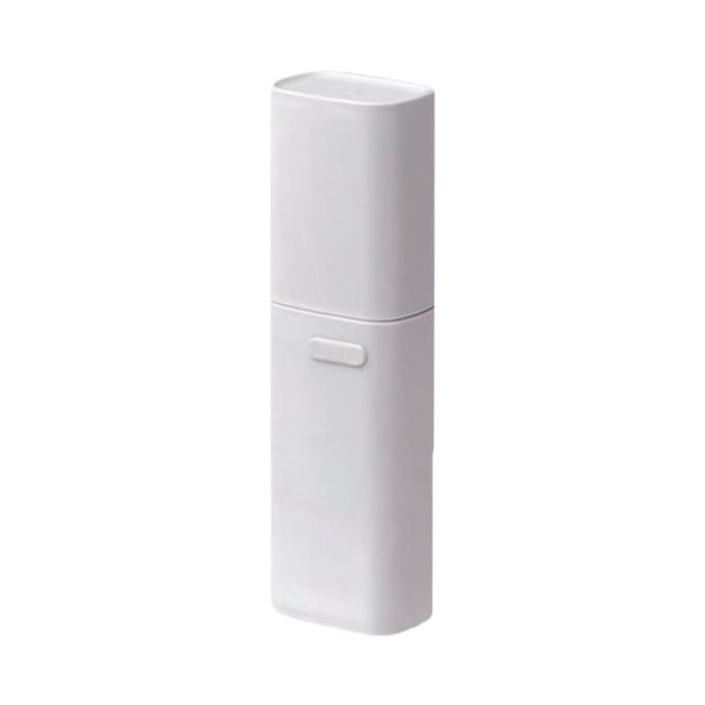 COM1950s Packaging for Small Business, Compact Small White Travel Toothbrush Cup Case with Ventilation Hole Portable Travel Toothbrush Cup with Cover Storage Container for School Camping Busines