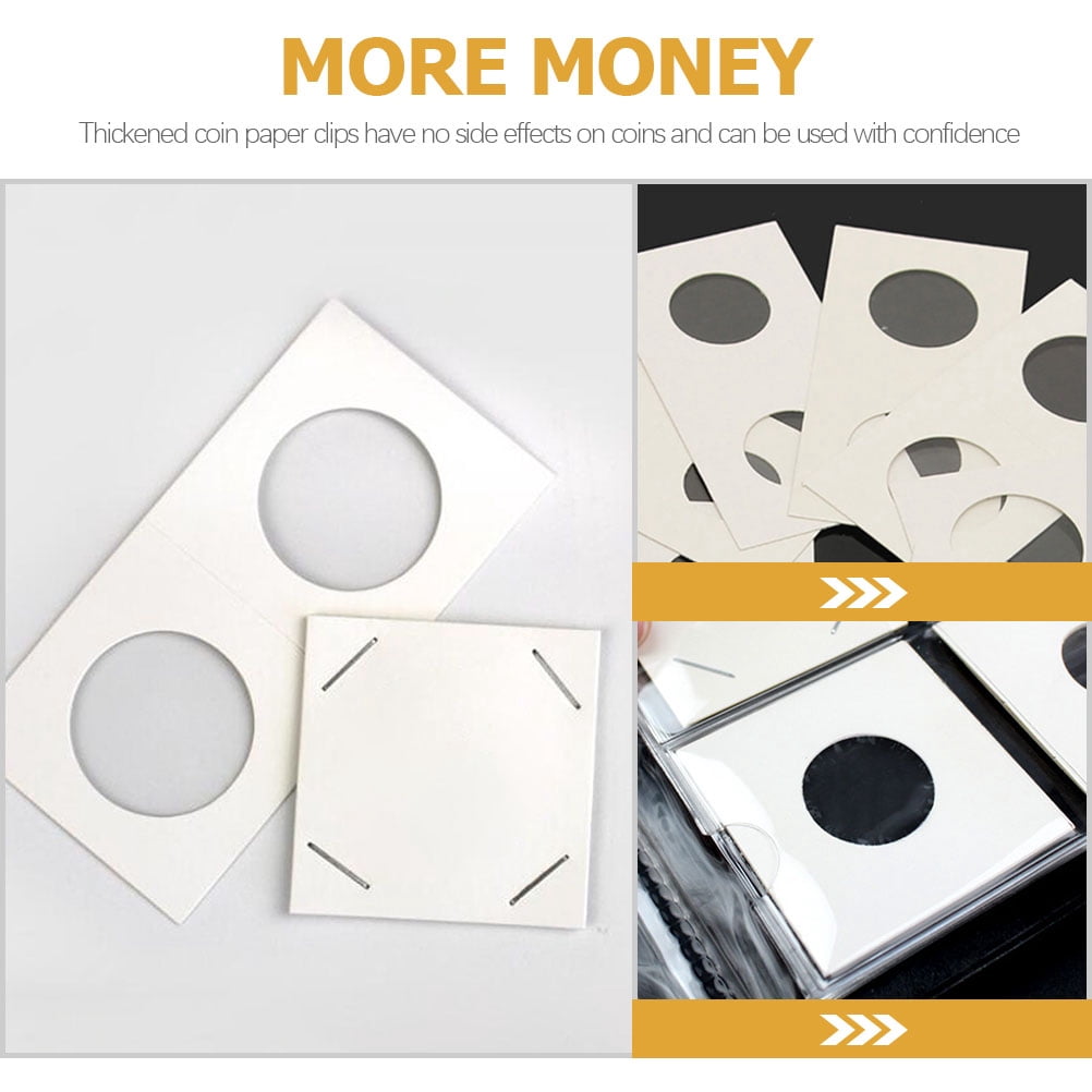 YUNLIGHTS 400 Pcs Clear Holders with Paper Inserts, and Oxidation Resistant Storage Sleeves
