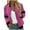 Hot Pink, variant on ChaoHeng Color Block Jackets for Women Plus Size 4xl,Women's Casual Fashion Solid Color Pocket Zipper Top Jacket(Army Green,M)