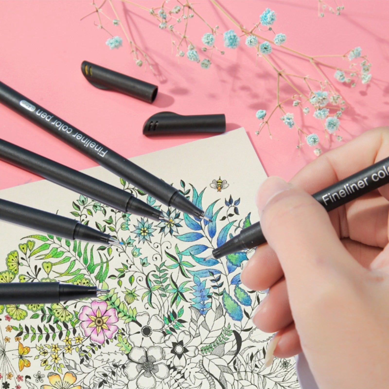 CMrtew 120pcs Fineliner Drawing Pens Artist Art Supplies Adult Waterproof Watercolor Fine Line Marker Archival Ink Sketch Outline Manga Anime Gift Sketching Zentangle Stuff