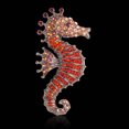 thumbnail image 3 of Seahorse Brooch Pin Colored Rhinestone Unisex Shiny Long Lasting Lapel Brooch Clothes Decor, 3 of 7