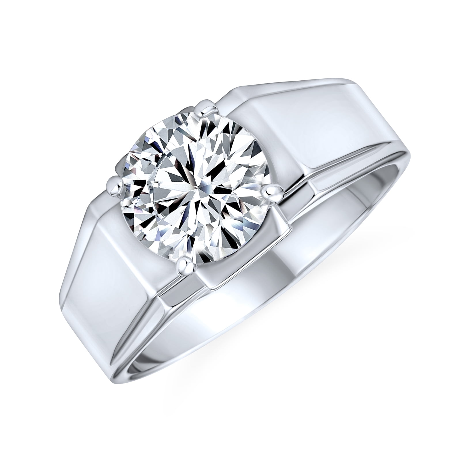 Cz solitaire engagement ring clearance