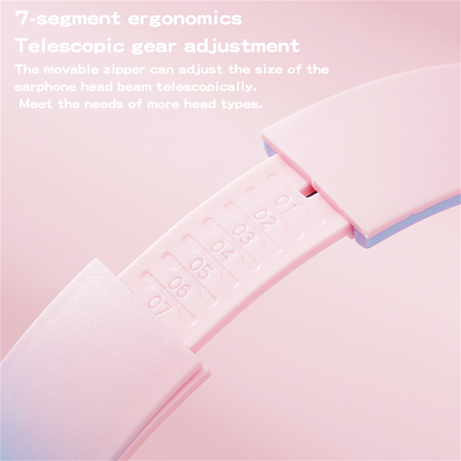 Active Noise Cancelling Headphones Bluetooth Headphones Wireless Headphones Over Ear with Microphone Deep Bass, Comfortable Protein Earpads, 30 Hours Playtime for Travel/Work - Pink