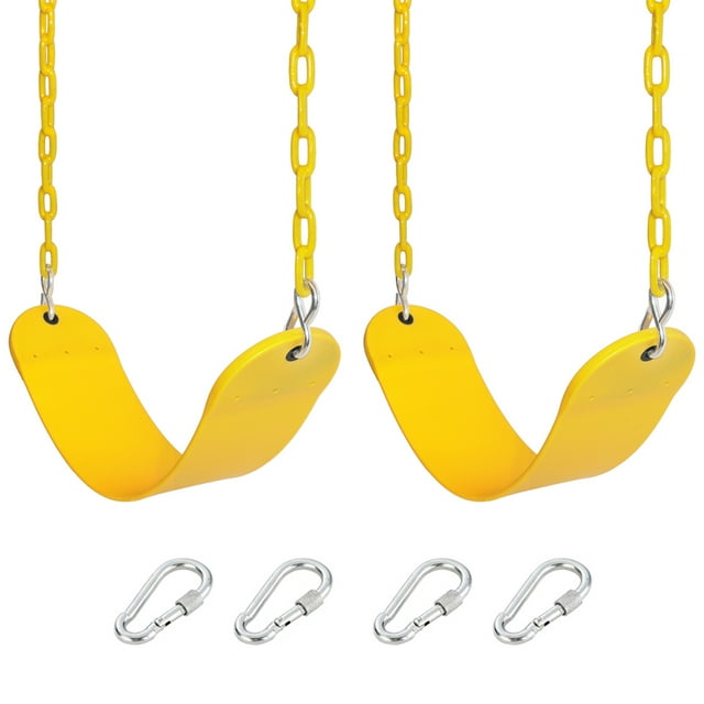 Swings Seat Playground Swing Set with EVA Seats Plastic Coated Chain Snap Hooks and Carabiners