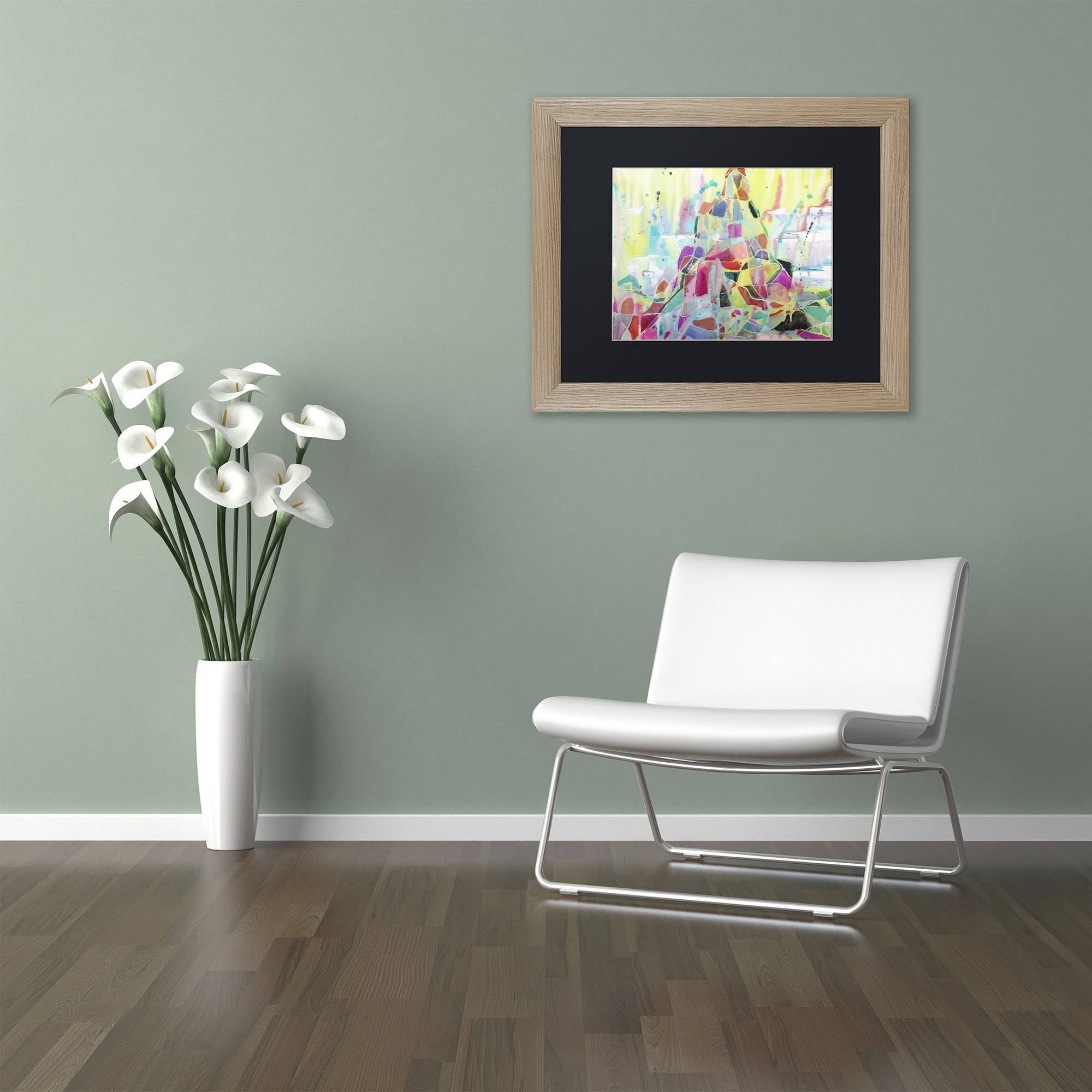 Trademark Fine Art "Eiger" Canvas Art by Lauren Moss Black Matte, Birch Frame