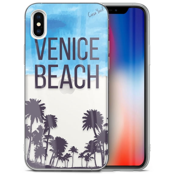 Case Yard iPhone-X Case Clear Soft & Flexible TPU Ultra Low Profile Slim Fit Thin Shockproof Transparent Bumper Protective Cover Drop Protective Cell Phone Cases (Venice Beach)