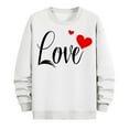 thumbnail image 4 of NTACZA White Shirt for Men Novelty Valentines Day Crew Neck Sweatshirt Holiday Love Heart Long Sleeve Mens Graphic Tees XL, 4 of 5