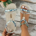 thumbnail image 6 of XDDST Cute Sandals for Women 2025 Spring and Summer Women's Fashionable Flat Soled Hollow Open Toe Classic Braided Rope Sandals, 6 of 8
