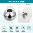 thumbnail image 2 of Uxcell Écrous Boule Bouton, Acier Inoxydable Rond Solide Trou Aveugle Capuchon de Vis Décoratif Poignée de Machinerie Matériel M8x17mm 4, 2 of 7