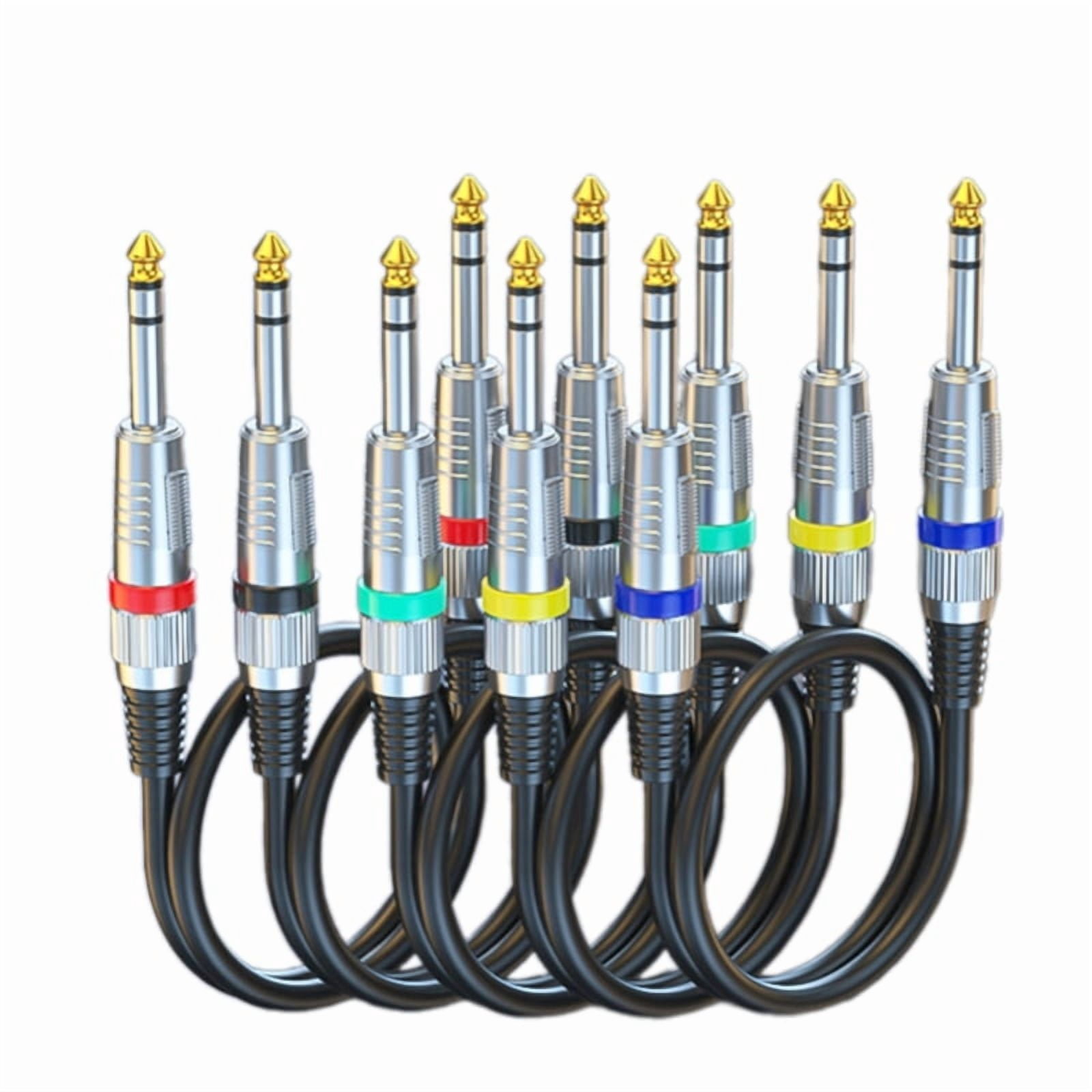 Professional 6.35mm Male to Male Stereo Audio Cable Amplifier Guitar Connection Cord for Amplifiers, Mixers, Guitars