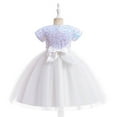 thumbnail image 5 of Gubotare Dresses for Kids Baby Girls Tutu Dress Summer Sleeveless Backless Princess Birthday Party Dresses Sequin Ruffle Tulle Bowknot Sundress 2T 3T (White,2-3 Years), 5 of 9