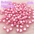 thumbnail image 1 of 50 Uds 8x4mm Color rosa brillante amor corazón cuentas acrílicas espaciador suelto cuentas para fabricación de joyería DIY pulsera Accesorios Tan Jianjun unisex, 1 of 2