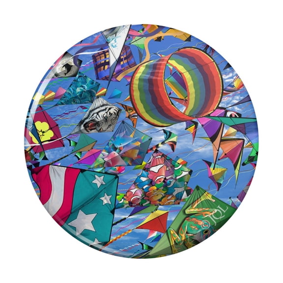 Kites Flying Riding The Wind Kitchen Refrigerator Locker Button Magnet