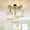 Golden, variant on Olurrisa Modern Semi Flush Mount Ceiling Light,3-Light Crystal Close to Ceiling Light Fixtures,Golden Kitchen Light Fixtures with Clear Crystal Shade for Hallway Bedroom Bathroom