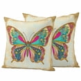 thumbnail image 2 of Pack of 2 Outdoor Pillow Covers 18x18 Inch Waterproof Vintage Butterfly Throw Pillow Covers,Decorative Couch Pillow Shams Protectors Retro Colorful Butterfly Patio Garden Pillowcases Cushion Covers, 2 of 8