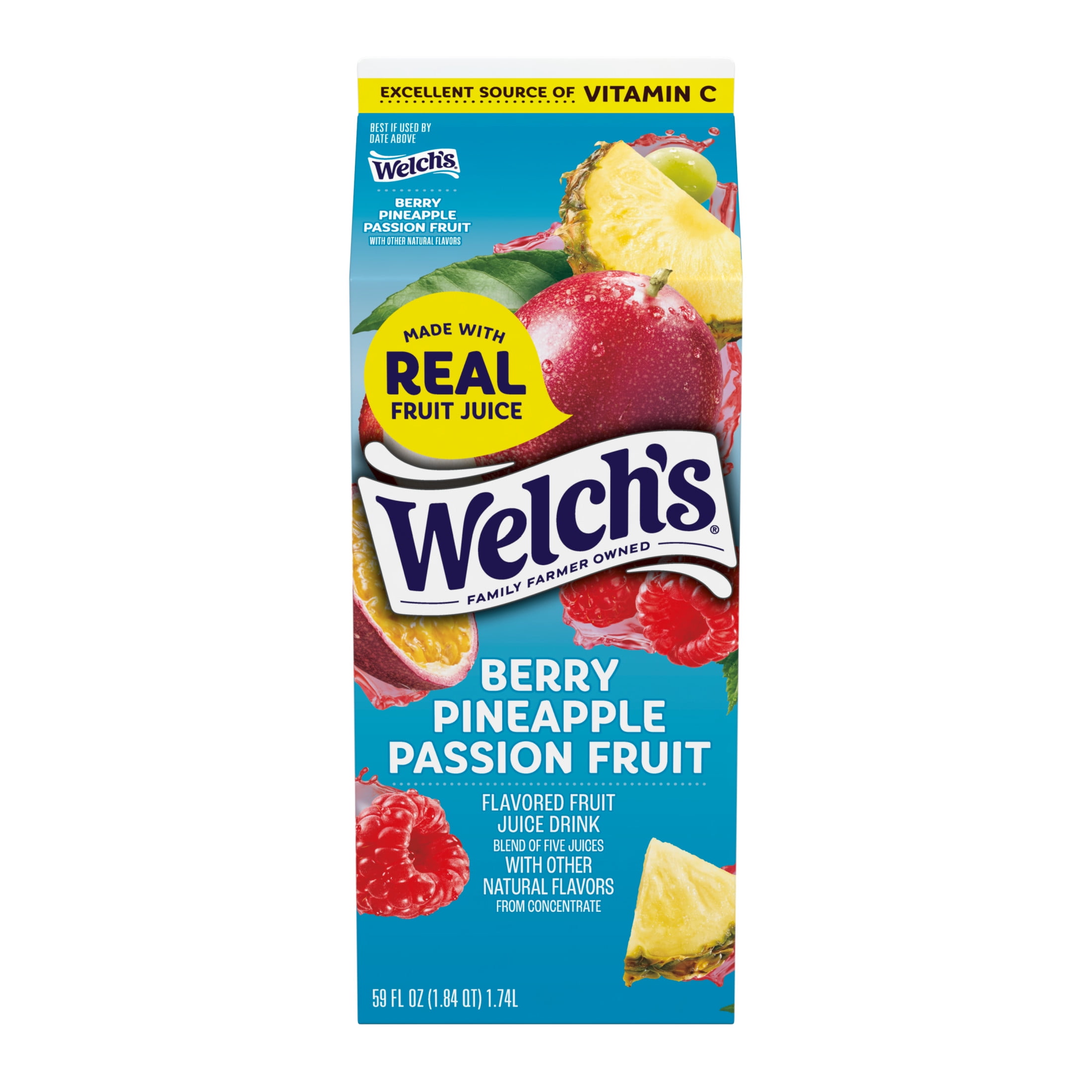 Welch's Berry Pineapple Passion Fruit Fruit Juice Drink, 59 fl oz carton