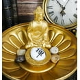 thumbnail image 6 of Ebros Feng Shui Golden Meditating Buddha Zen Dish With Pebbles, 6 of 8
