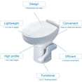 thumbnail image 2 of Thetford Aqua-Magic Residence RV Toilet w/ Hand Sprayer, High, White 42173, 2 of 5