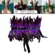 thumbnail image 5 of Capa tipo chal Macarena con plumas para disfraces púrpura, 5 of 8