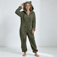 thumbnail image 3 of JOANKDMI Tween Girls Fleece Size 12-13 Onesie Pajamas with Cute Ears Hood Zipper Front Fuzzy Warm Sleepwear Fluffy One Piece Jumpsuit for Winter Lounge Home Casual Nightwear, 3 of 7