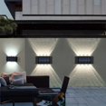thumbnail image 2 of 2pcs Solar Up And Down Wall Lights, Outdoor Waterproof 8 LEDs Step Light, Solar Fence Lights For Outdoor Yard Garden Lawn Patio Courtyard Fences Driveway Pathway Decoration, 2 of 4