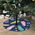 thumbnail image 2 of FMSHPON Pineapple Colors Xmas Christmas Tree Skirt Stand Mat for Holiday Party Decoration Indoor Outdoor 36 inches, 2 of 3