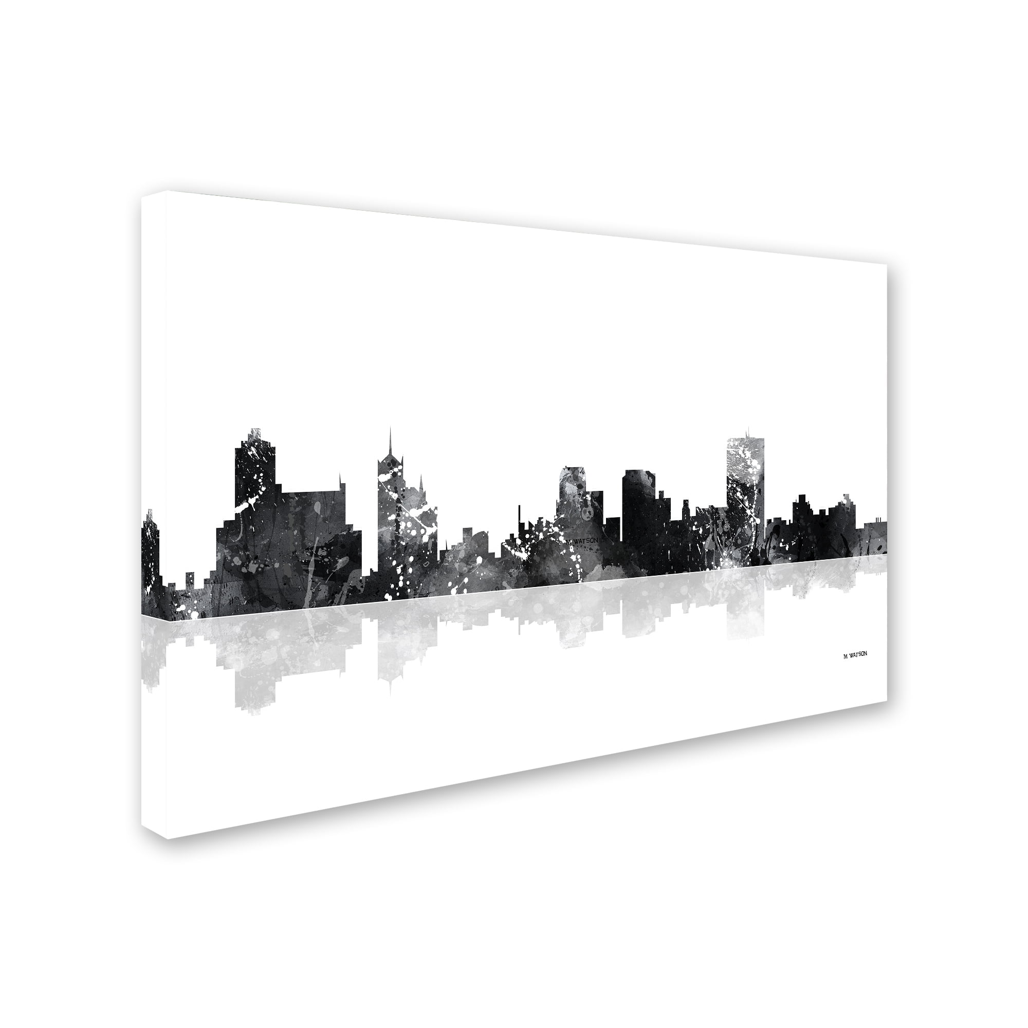 Trademark Fine Art "Memphis Tennessee Skyline BG-1" Canvas Art by Marlene Watson