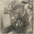 thumbnail image 3 of Henri Fantin-Latour 15x15 Black Modern Framed Museum Art Print Titled - The Artist's Discouragement (The Discouraged Artist) (1895), 3 of 5