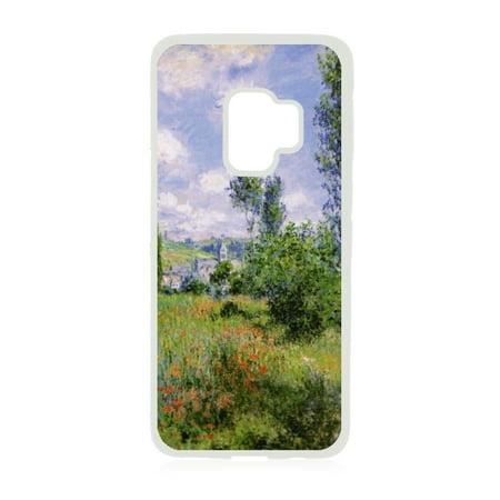 Artist Claude Monet's View of Vetehuile Painting White Rubber Case for the Samsung Galaxy s9+ - Samsung Galaxy s9 Plus Case - Samsung Galaxy s9 P Case