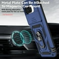 thumbnail image 3 of KOMI Phone Case for Google Pixel 9A Case with HD Screen Protector & Slide Camera Cover & Rotated Ring Kickstand, [Military-Grade] Phone Case for Google Pixel 9A, Blue, 3 of 5