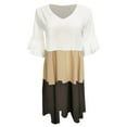 thumbnail image 4 of Summer Dresses for Women Casual Fashion V-Neck Short Sleeve Summer Solid Color Pocket Dress, 4 of 4
