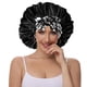 thumbnail image 2 of Gorro de dormir Vettres para el pelo, forrado en satén, seda, color negro, 2 of 6