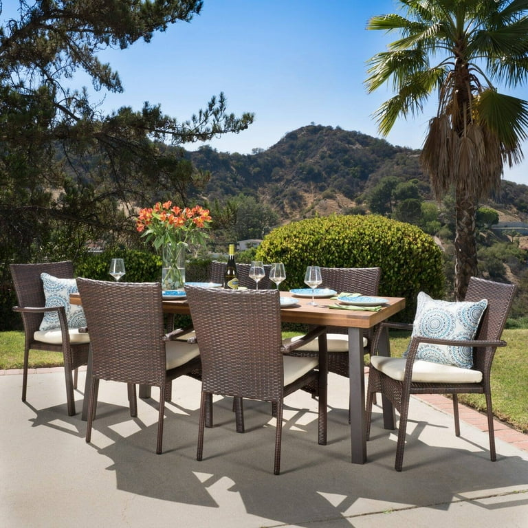 Vigo 7 piece High Outdoor Patio Dining Set Costco
