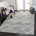 thumbnail image 2 of SAFAVIEH Martha Stewart Lucia Shag Area Rug, White/Light Grey, 5'1" x 7'6", 2 of 7