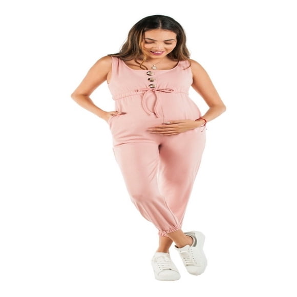 Overol de Maternidad Casual algodón Ajustable Almacenes Mario Color Rosa Talla Unitalla