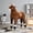 Brown+Metal+Plush, variant on LHSHID Walking Horse bicycle with Wheels, Plush Riding Chair for family, Comfortable Seat, Multicolor Finish