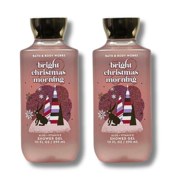 Set de regalo de gel de ducha Bath & Body Works de 283 ml (paquete de 2) (Bright Christmas Morning)