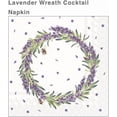 thumbnail image 2 of Boston International Cocktail Napkins 3-Ply Paper Lavender Wreath, 40-Count Value Pack, 2 of 2
