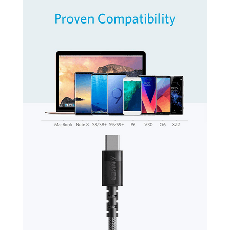 Anker - PowerLine Select+ USB-C to USB-C Cable 6-ft - Black