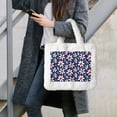 thumbnail image 7 of Rocae Daisy Flowers or Plush Underarm Bag White Furry Purse Handbag for Autumn and Winter, 7 of 7