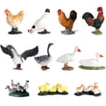 thumbnail image 4 of 11 Piezas de Plástico de les de Granja Modelo para Tartas Decoración Preescolar Juguete Juego de Gallo l Figutes Juguetes Acción s de Zulema Figurilla de animales de granja, 4 of 8
