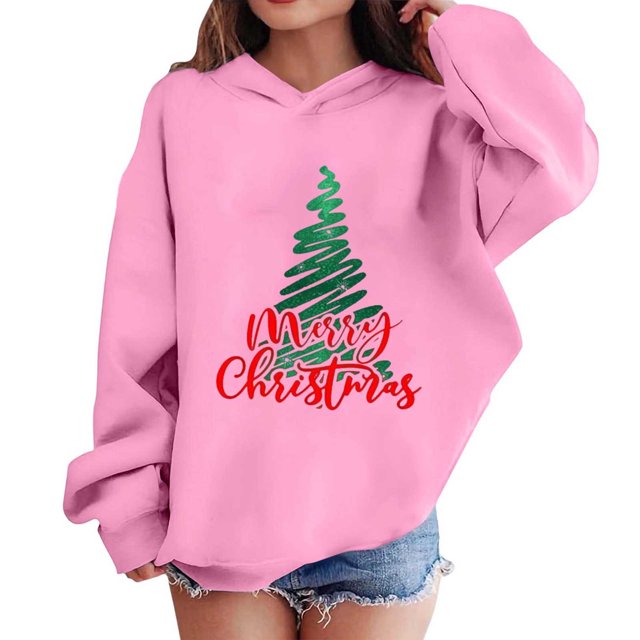 Sudaderas con capucha para niños y niñas, sudaderas navideñas con capucha para niños medianos y grandes, camisetas de manga larga, sudaderas para niños