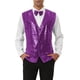 thumbnail image 1 of CHALECO BRILLANTE DE LENTEJUELAS DISCO PARA HOMBRES INSPIRADOS CON CORBATA DE MOÑO S PÚRPURA, 1 of 6