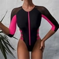 thumbnail image 2 of MSJUHEG Surf Swimsuits for Women,Long Sleeve Bathing Suit for Women,Womens Long Sleeve Swimsuit,Rash Guard Swimsuit Women,Women's Wetsuit,Womens Rash Guard Long Sleeve,Wetsuit for Diving Hot Pink S, 2 of 8
