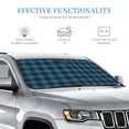 thumbnail image 2 of Bingfone Blue Black Plaid Car Windshield Sunshade,Sun Foldable Sun Shield Sun Visor for Car - Medium, 2 of 8