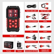 MRCARTOOL Motorcycle Diagnostic Measurement Tool M4 Motorcycle System Code Readers Scan Tool Motorcycle Fault Code Reader Compatible for YAMAHA-2P/HONDA,KAWASAKI-1/2/3/4/5/6P,OBDII