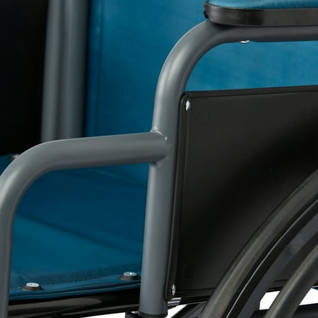 Medline K1 Basic Wheelchair with Desk Length Armrests and Swing Away Leg rests