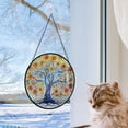 thumbnail image 5 of Tree of Life Stained Glass Suncatcher Window Hanging, Sunflower Life Tree Stained Glass Panel, Hand-Painted Suncatchers for Windows Hanging for Women, Stained Glass Ornament 2025,, 5 of 6